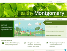 Tablet Screenshot of healthymontgomery.org